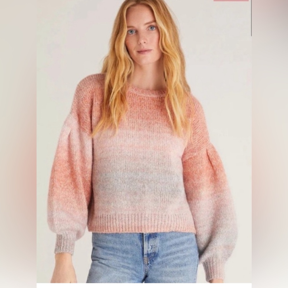 Z Supply Womens Kersa Ombre Crewneck Sweater Size XS